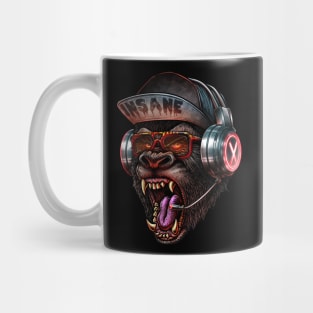 Kong head with headphone Mug